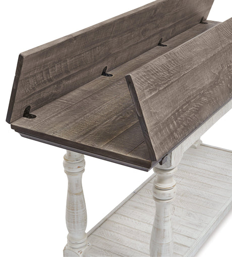 Table dimensions diagram for Havalance sofa console table