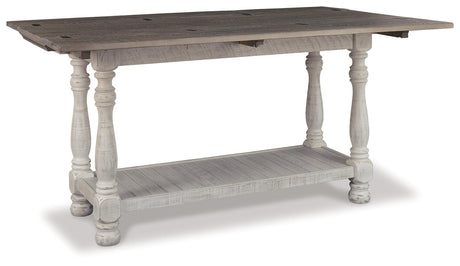 Havalance flip-top open showing expanded table surface