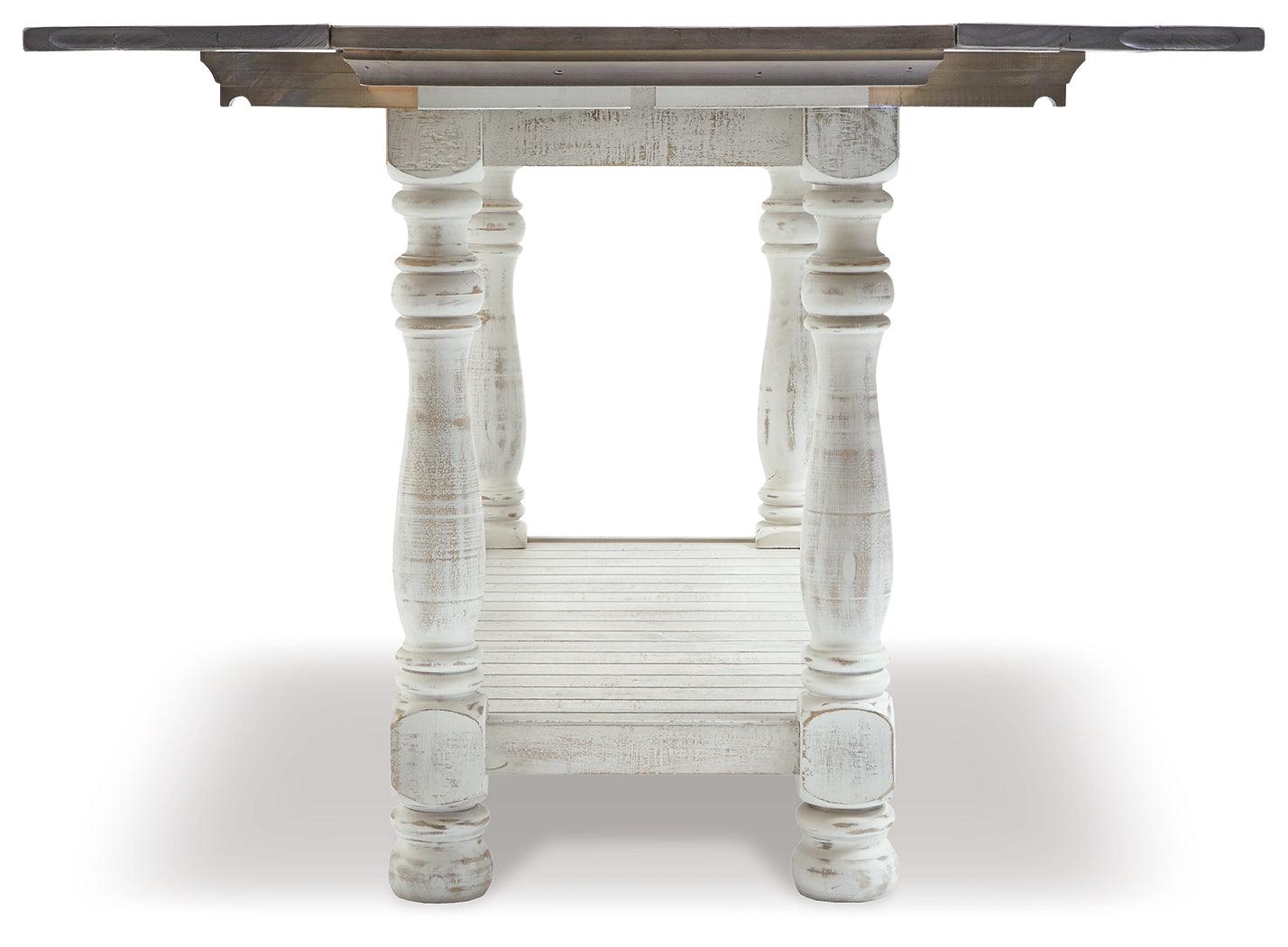 Top-down view of Havalance sofa console table