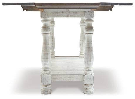 Top-down view of Havalance sofa console table