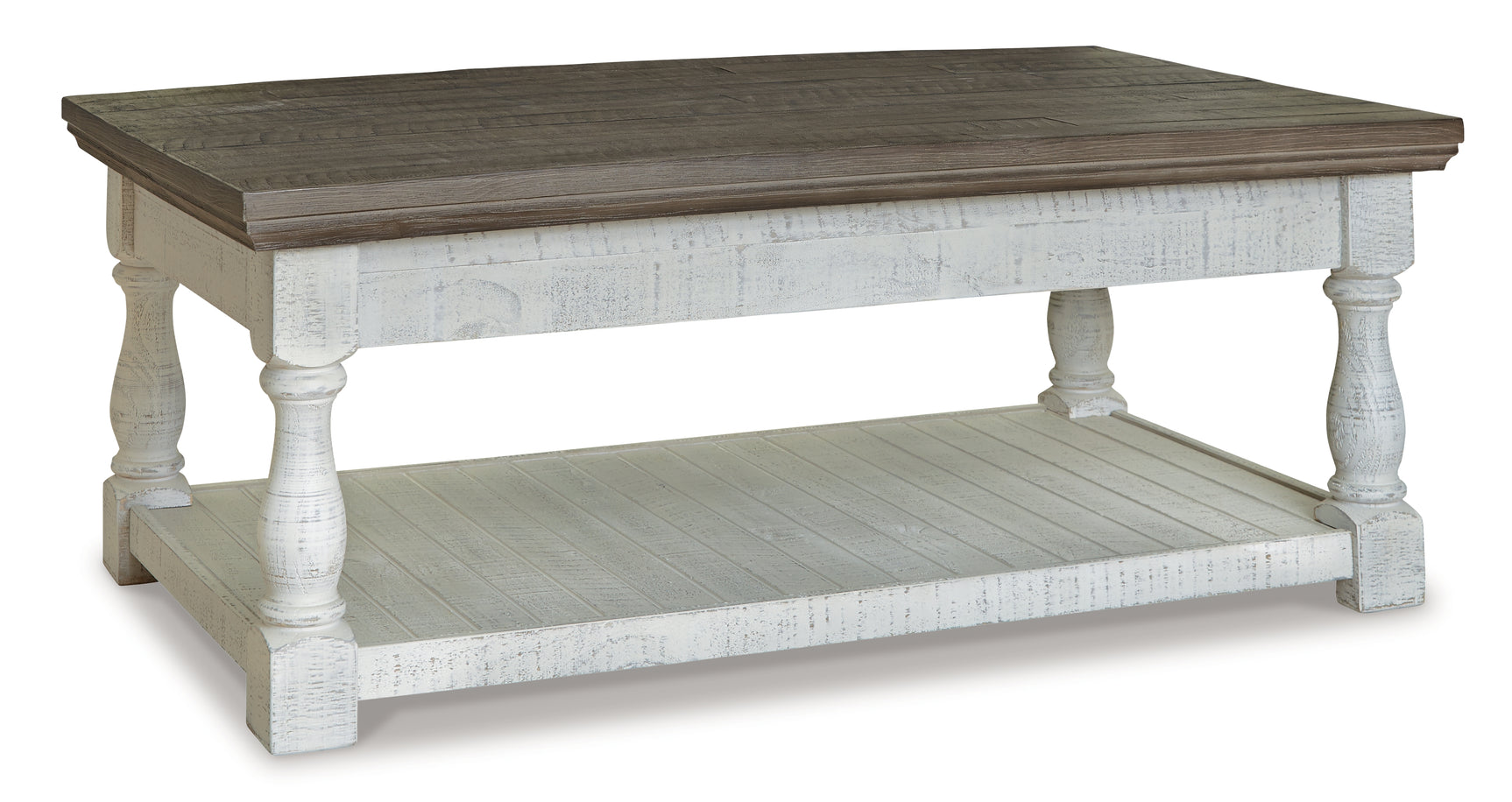 Havalance Gray and White Coffee Table with 2 End Tables