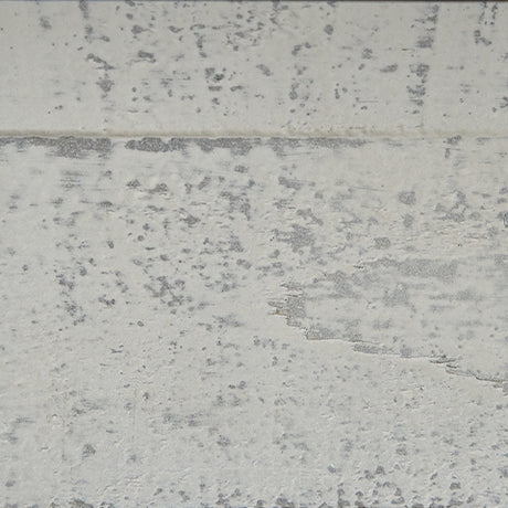 Close-up on vintage white and weathered gray finish