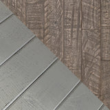 Distressed two-tone gray and white finish detail