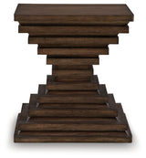Hannodream end table top view showing wood grain