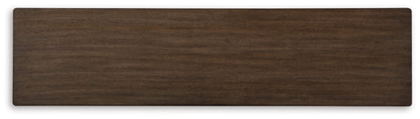 Close-up detail of Hannodream sofa table finish and wood grain