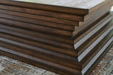 Detail of casters on Hannodream Coffee Table for easy mobility