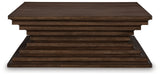 Top view of Hannodream Coffee Table showing surface area and finish