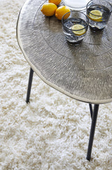 Laverford Chrome/black End Table - Ella Furniture