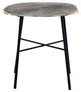 Laverford Chrome/black End Table - Ella Furniture