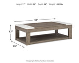 Dimensions diagram for Loyaska end table