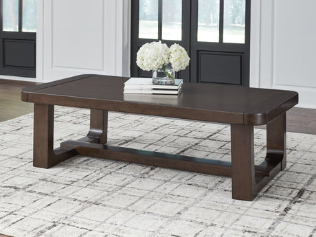 Breckington Coffee Table angled shot showing thickness