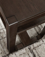 Close-up detail of Breckington wood finish