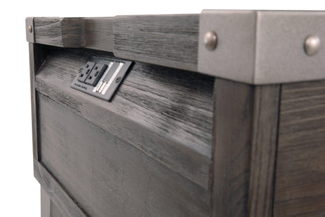 Close-up of drawer interior and hardware