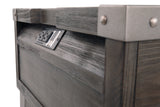 Todoe Dark Gray Coffee Table with 1 End Table