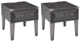 Todoe end table showing USB ports and power plug on back
