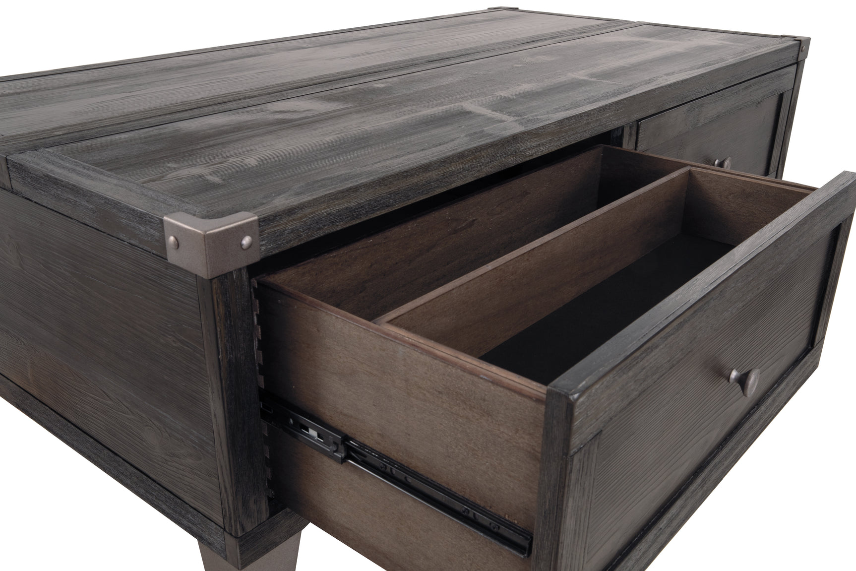 Todoe Dark Gray Coffee Table with 1 End Table