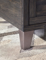 Close-up of Todoe Coffee Table metal corner bracket