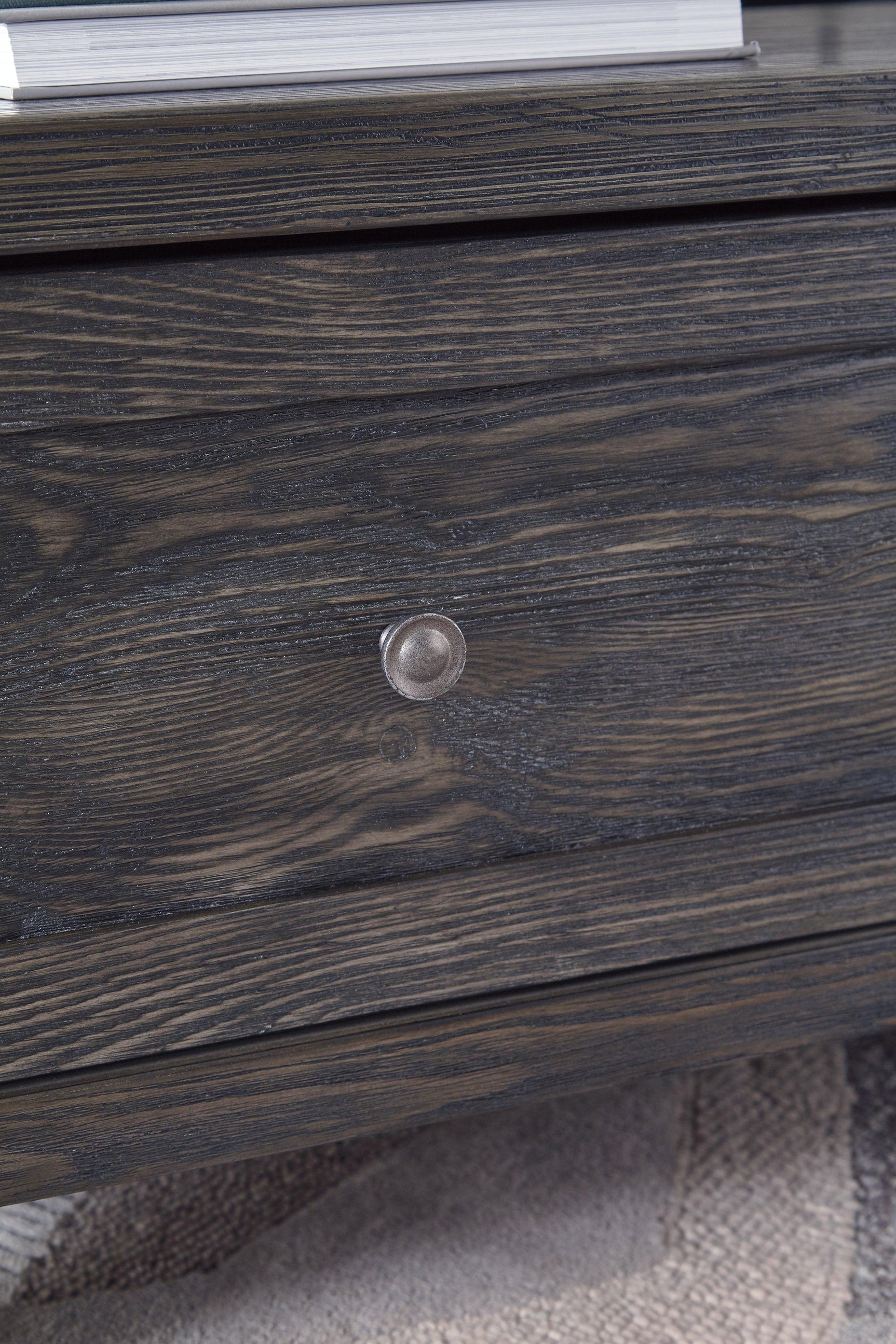 Close-up showing weathered pine wood finish on Todoe Coffee Table