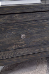 Todoe Dark Gray Coffee Table with 1 End Table