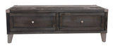 Todoe Coffee Table head-on view with lift top closed