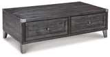Todoe Dark Gray Coffee Table with 1 End Table