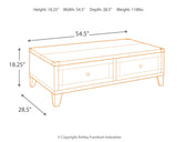 Todoe Dark Gray Coffee Table with 1 End Table