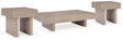 Jorlaina Light Grayish Brown Coffee Table side angle
