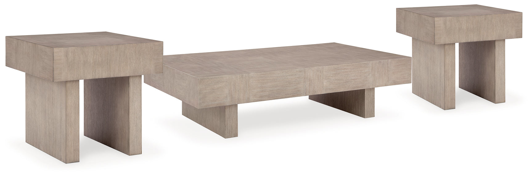 Jorlaina Light Grayish Brown Coffee Table side angle