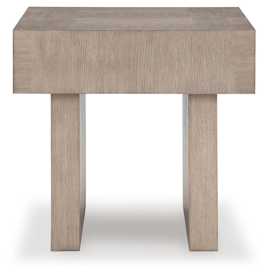 Jorlaina Light Grayish Brown End Table view 3