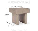 Jorlaina Light Grayish Brown Coffee Table and End Table Set