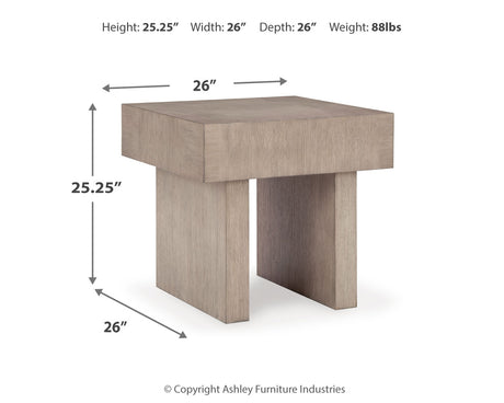 Jorlaina Light Grayish Brown Coffee Table and End Table Set