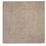 Jorlaina Light Grayish Brown End Table top view showing grain pattern
