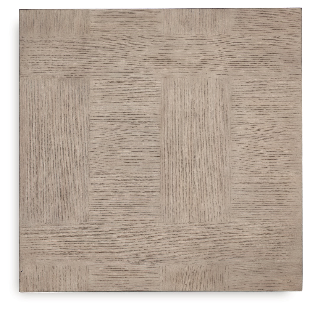 Jorlaina Light Grayish Brown Coffee Table and End Table Set