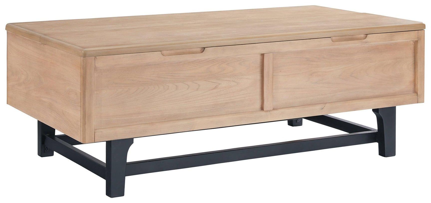 Freslowe Light Brown/Black Lift-top Coffee Table - Ella Furniture