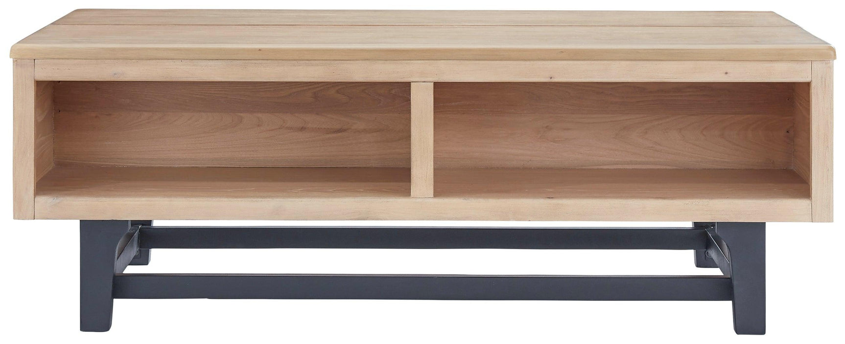 Freslowe Light Brown/Black Lift-top Coffee Table - Ella Furniture