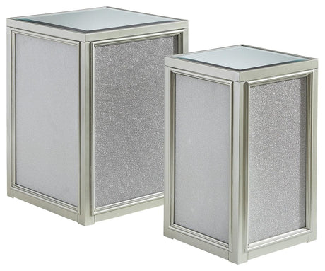 Traleena set of 2 nesting end tables displayed together