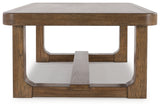 Close up of corner detail on Cabalynn coffee table and end tables