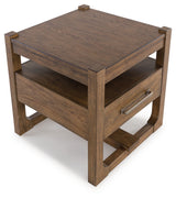 Cabalynn furniture set showing light brown finish