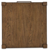 Cabalynn End Table top view showing wood grain