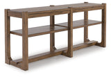 Cabalynn Light Brown Sofa Table straight front view