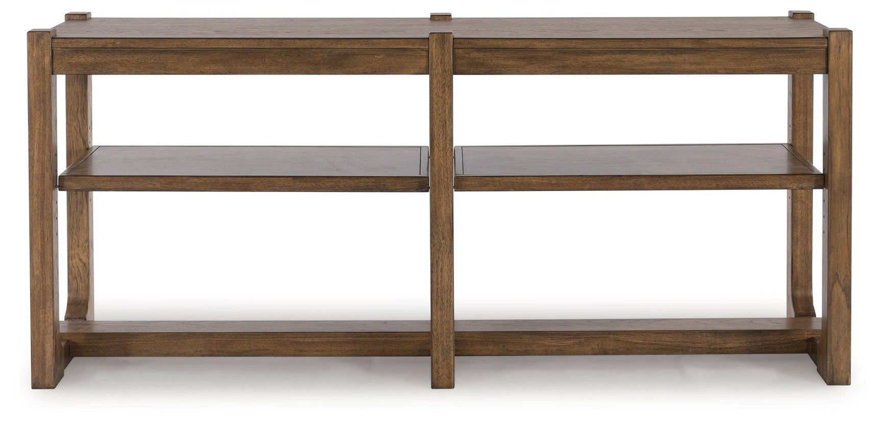 Cabalynn Light Brown Sofa Table top view showing finish