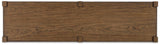 Cabalynn Light Brown Sofa Table detailed wood grain finish close-up