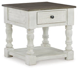 End table with turned post accents
