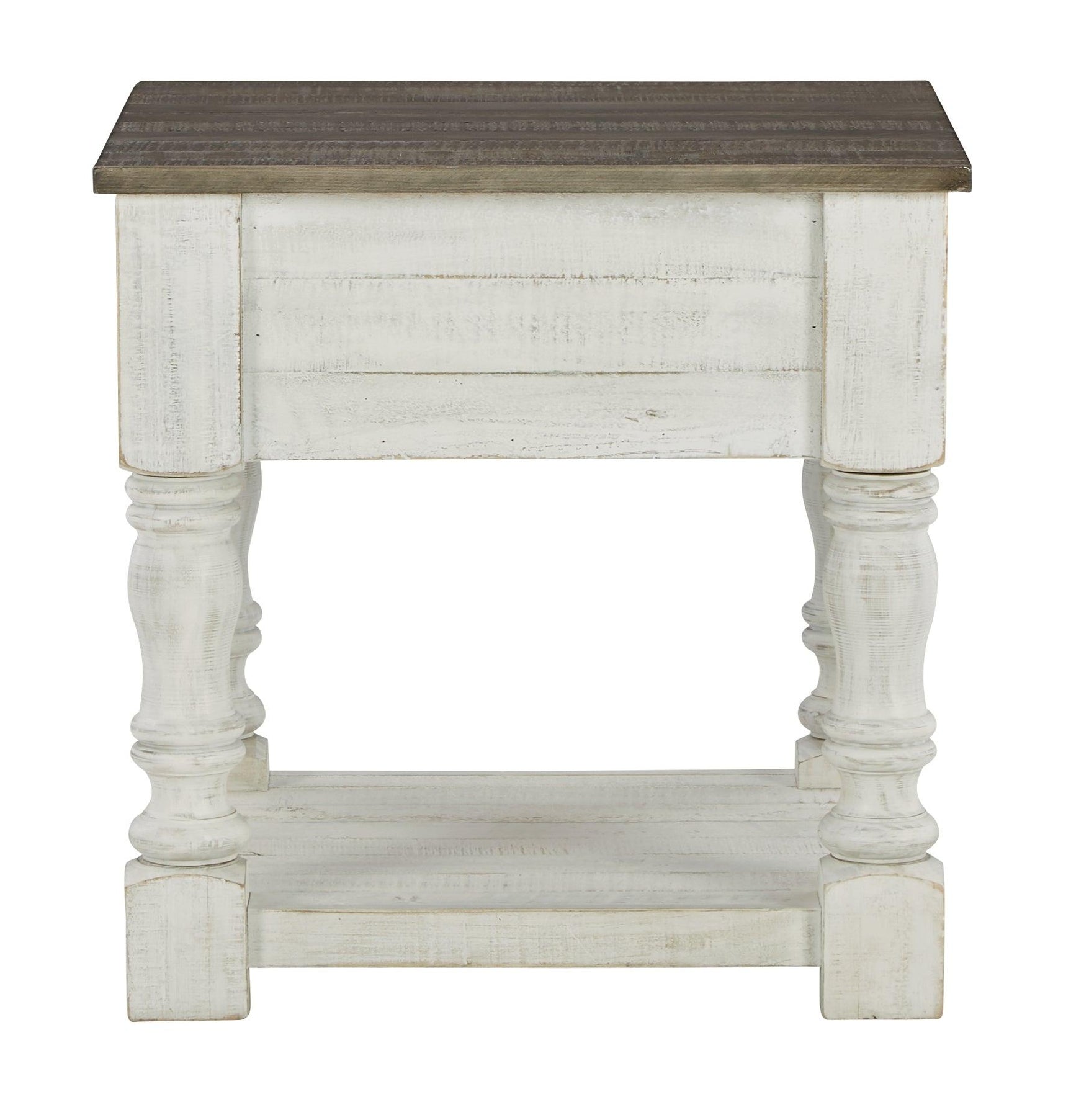 Havalance end table back view
