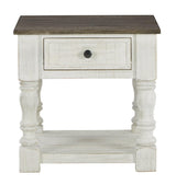 Havalance end table head-on front view