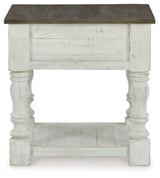 Close-up of Havalance coffee table crown moulding