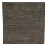 Havalance end table top view showing distressed finish