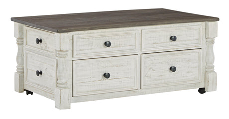 Havalance Coffee Table side view with lift-top closed