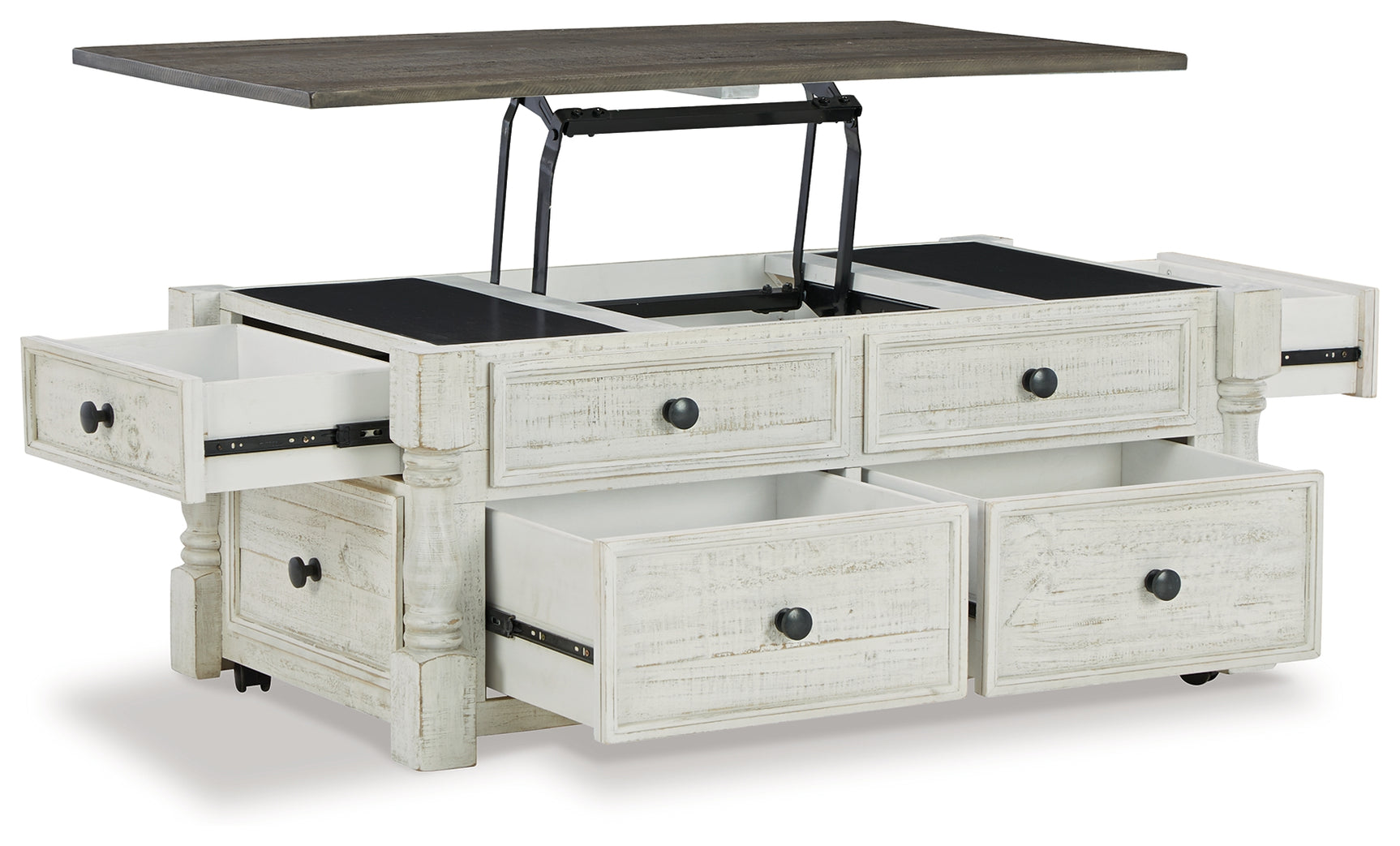 Havalance end table angled view with drawer