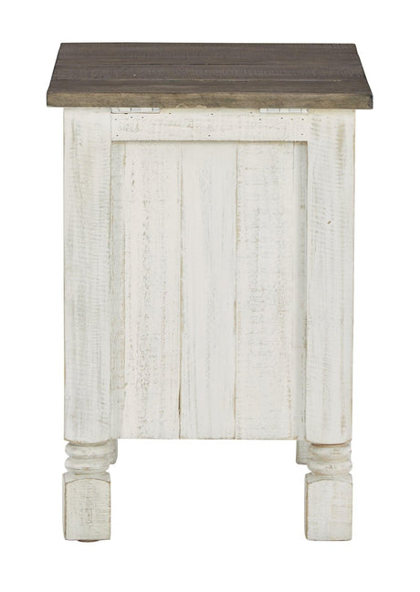 Back view of Havalance Chairside End Table